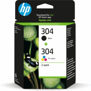 HP 304 2-pack Black/Tri-color Original Ink Cartridges cartucho de tinta 2 pieza(s) Rendimiento estándar Negro, Cian, Magenta, Amarillo
