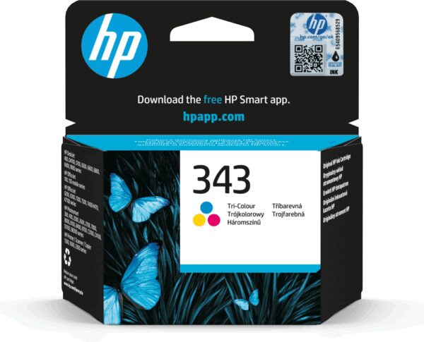 HP 343 Inkjet-Druckpatrone Dreifarbig mit Vivera-Tinte cartucho de tinta 1 pieza(s) Rendimiento estándar Cian, Magenta, Amarillo