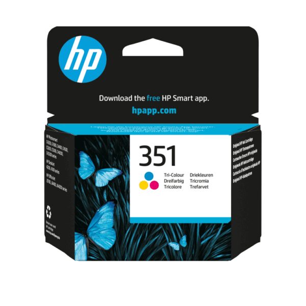 HP 351 Inkjet-Druckpatrone Dreifarbig mit Vivera-Tinte cartucho de tinta 1 pieza(s) Rendimiento estándar Cian, Magenta, Amarillo