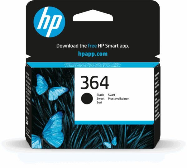 HP 364 Black Original Ink Cartridge cartucho de tinta 1 pieza(s) Rendimiento estándar