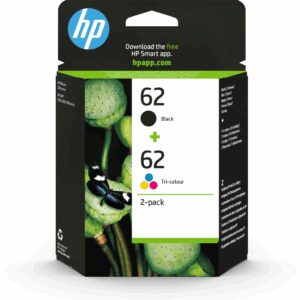 HP 62 2-pack Black/Tri-color Original Ink Cartridges cartucho de tinta 2 pieza(s) Rendimiento estándar Negro, Cian, Magenta, Amarillo