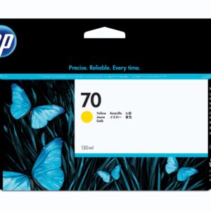 HP 70 130-ml Yellow DesignJet Ink Cartridge cartucho de tinta 1 pieza(s) Original Rendimiento estándar