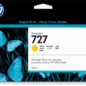 HP 727 130-ml Yellow DesignJet Ink Cartridge cartucho de tinta 1 pieza(s) Original Rendimiento estándar