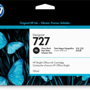 HP 727 130-ml Photo Black DesignJet Ink Cartridge cartucho de tinta 1 pieza(s) Original Rendimiento estándar Foto negro