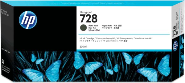 HP 728 300-ml Matte Black DesignJet Ink Cartridge cartucho de tinta 1 pieza(s) Original Alto rendimiento (XL)
