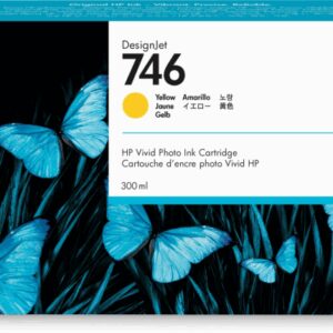 HP 746 300-ml Yellow DesignJet Ink Cartridge cartucho de tinta 1 pieza(s) Original Rendimiento estándar Amarillo