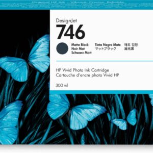 HP 746 300-ml Matte Black DesignJet Ink Cartridge cartucho de tinta 1 pieza(s) Original Rendimiento estándar