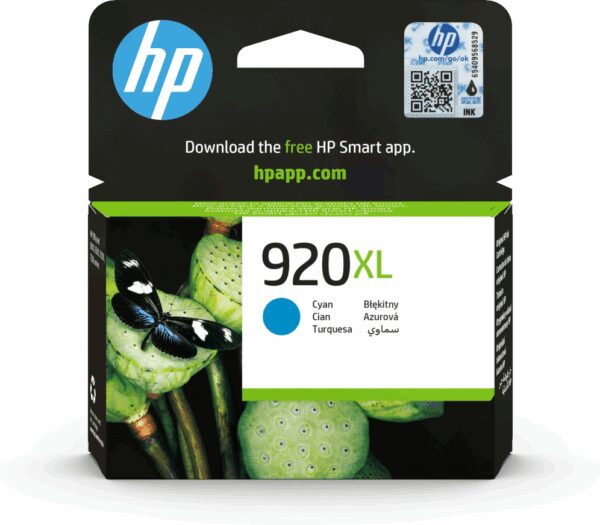 HP 920XL High Yield Cyan Original Ink Cartridge cartucho de tinta 1 pieza(s) Alto rendimiento (XL)