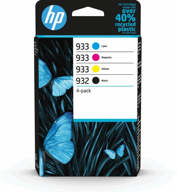 HP 932 Black/933 Cyan/Magenta/Yellow 4-pack Original Inks cartucho de tinta 4 pieza(s) Rendimiento estándar Negro, Cian, Magenta, Amarillo