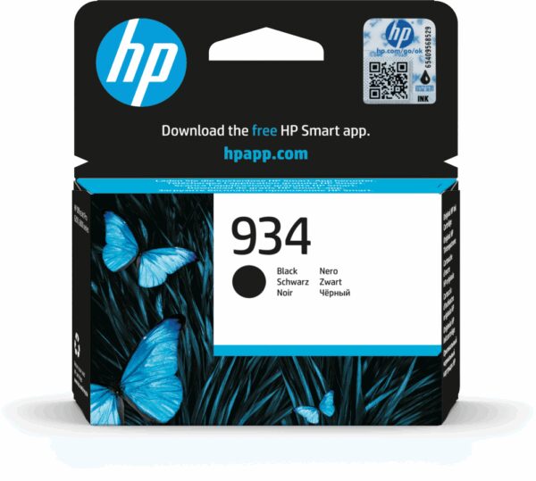 HP 934 Black Original Ink Cartridge cartucho de tinta 1 pieza(s) Rendimiento estándar