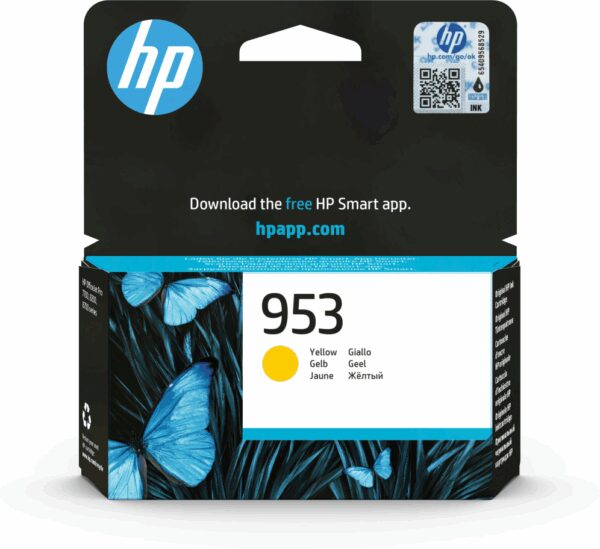 HP 953 Yellow Original Ink Cartridge cartucho de tinta 1 pieza(s) Rendimiento estándar