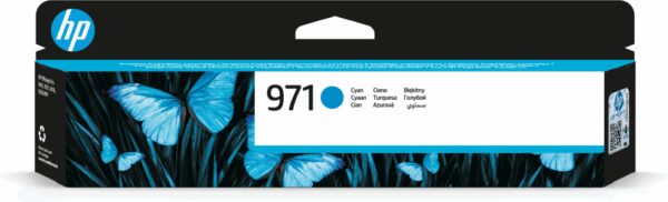 HP 971 Cyan Original Ink Cartridge cartucho de tinta 1 pieza(s) Rendimiento estándar
