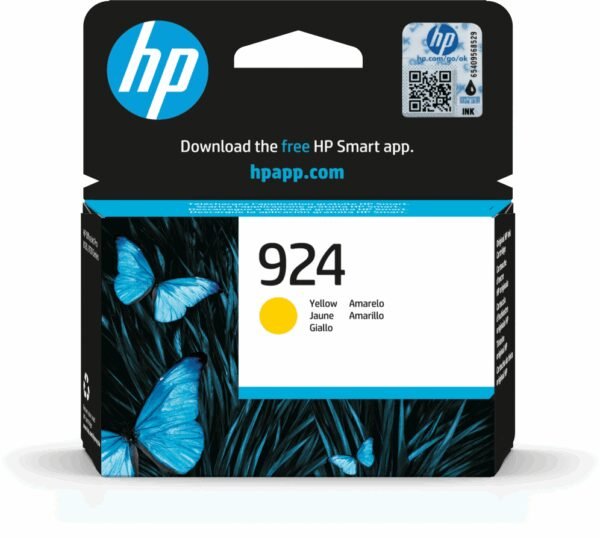 HP 924 Yellow Original Ink Cartridge cartucho de tinta 1 pieza(s) Rendimiento estándar