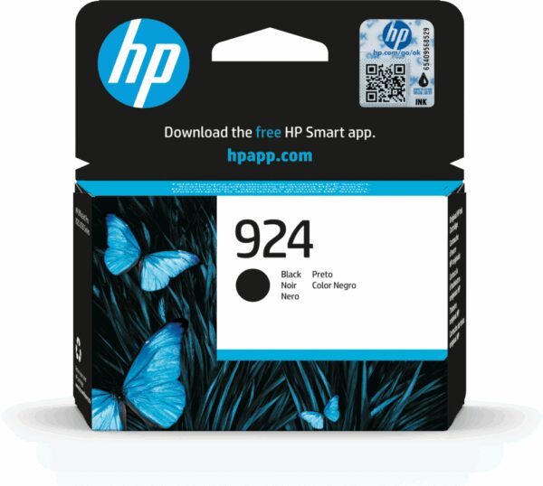 HP 924 Black Original Ink Cartridge cartucho de tinta 1 pieza(s) Rendimiento estándar