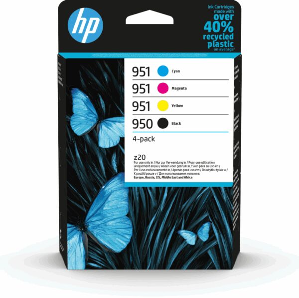 HP 950 Black/951 Cyan/Magenta/Yellow 4-pack Original Ink Cartridges cartucho de tinta 4 pieza(s) Rendimiento estándar Negro, Cian, Magenta, Amarillo
