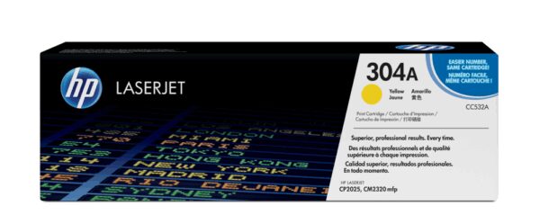 HP 304A Yellow Original LaserJet Toner Cartridge cartucho de tóner 1 pieza(s)