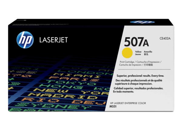 HP 507A Yellow Original LaserJet Toner Cartridge cartucho de tóner 1 pieza(s)