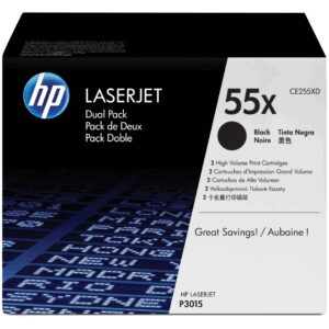 HP 55X 2-pack High Yield Black Original LaserJet Toner Cartridges cartucho de tóner 2 pieza(s)