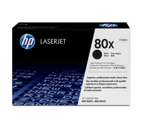 HP 80X High Yield Black Original LaserJet Toner Cartridge cartucho de tóner 1 pieza(s)