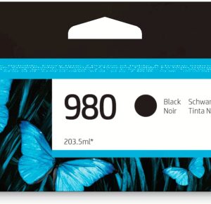 HP 980 Black Original Ink Cartridge cartucho de tinta 1 pieza(s) Rendimiento estándar