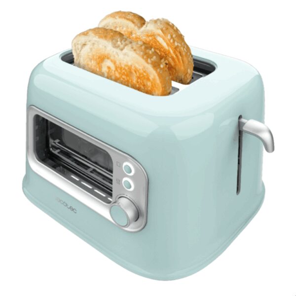 Cecotec RetroVision Blue 5 2 rebanada(s) 700 W Azul claro, Acero inoxidable