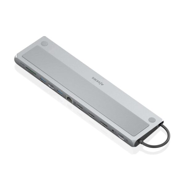 AISENS ASUC-12P020-GR base para portátil y replicador de puertos Alámbrico USB 3.2 Gen 1 (3.1 Gen 1) Type-C