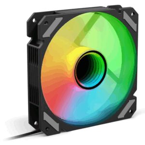 Sharkoon SHARK Mirror PWM RGB Carcasa del ordenador Ventilador 12 cm Negro 1 pieza(s)