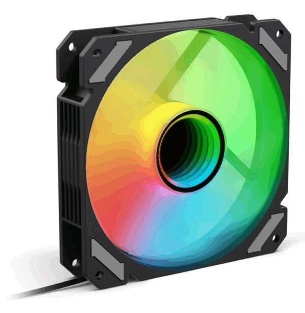 Sharkoon SHARK Mirror PWM RGB Carcasa del ordenador Ventilador 12 cm Negro 1 pieza(s)