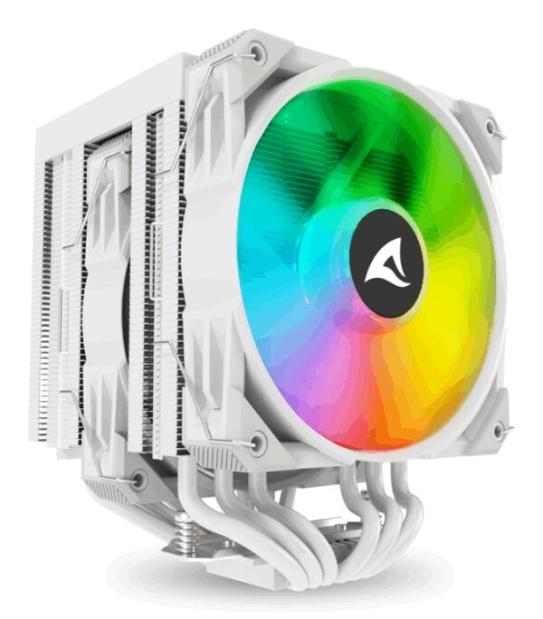 Sharkoon A60 RGB Procesador Refrigerador de aire 12 cm Blanco 1 pieza(s)