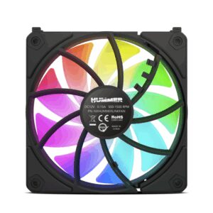 NOX Hummer NXHUMMERELINKBK sistema de refrigeración para ordenador Carcasa del ordenador Ventilador 12 cm Negro 1 pieza(s)