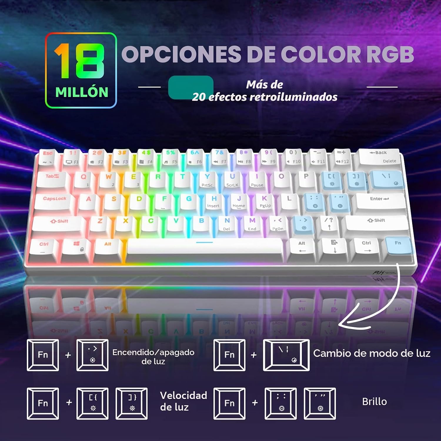 Diseño de Royal Kludge RK61 — Review Teclado Mecánico