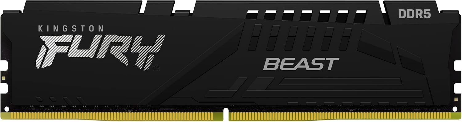 Vista lateral de la memoria Kingston FURY Beast DDR5 32GB 5200MHz