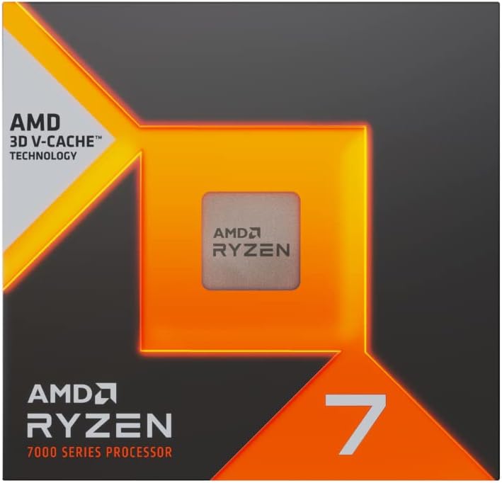 Vista de cerca del AMD Ryzen 7 7800X3D montado en placa base