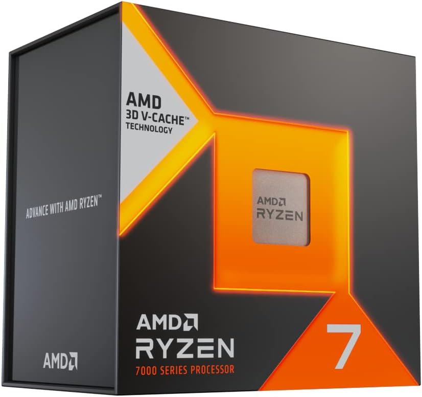 Detalle del procesador AMD Ryzen 7 7800X3D listo para su instalación