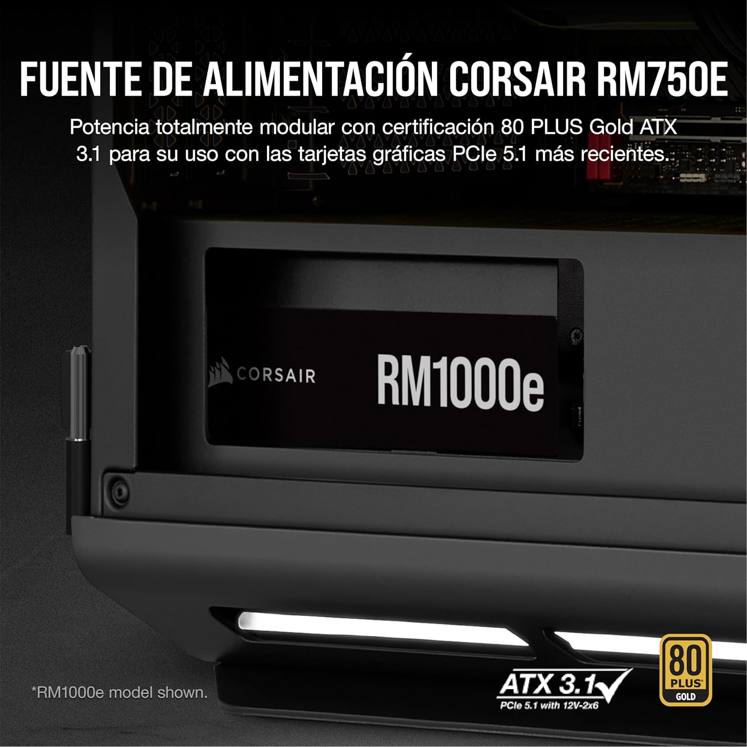 Detalle de Corsair RM750e