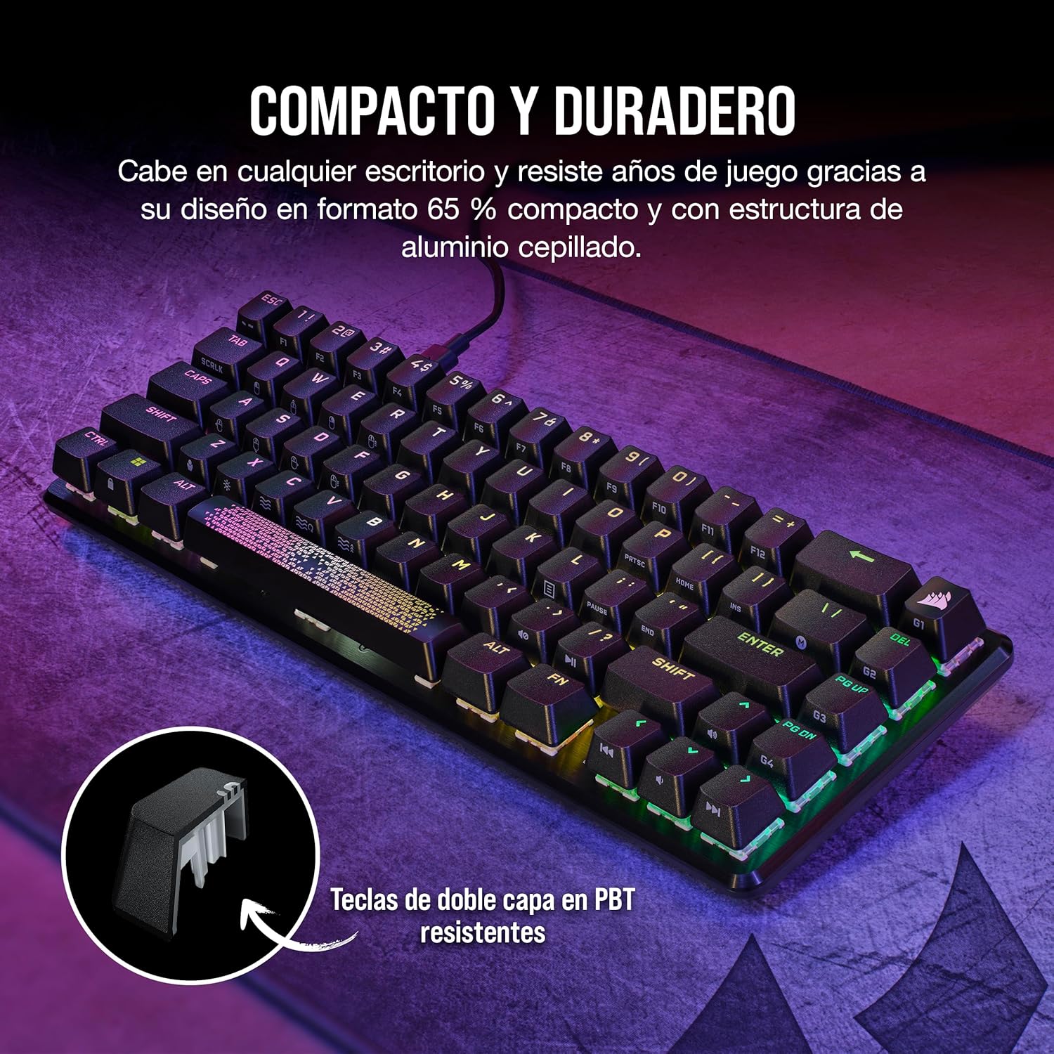 Diseño de Corsair K65 — Review Teclado Mecánico
